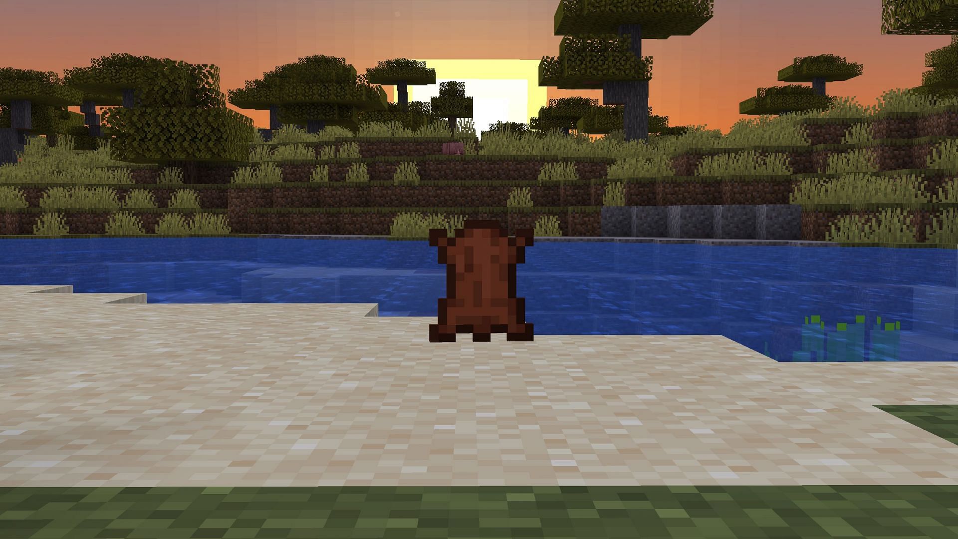 Leather replaces saddles in a few structures (Image via Sportskeeda Gaming || Mojang Studios)